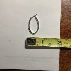 Oval Sterling silver earrings